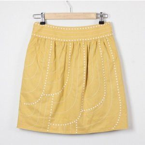 Anthropologie Yellow A-Line Skirt